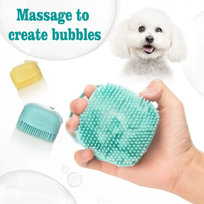 Multifunctional Silicone Bath Massage Brush for Dogs and Cats - Soft and Safe Pet Grooming Tool