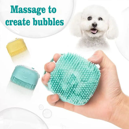 Multifunctional Silicone Bath Massage Brush for Dogs and Cats - Soft and Safe Pet Grooming Tool