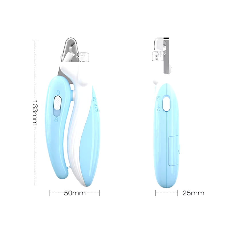Professional Pet Nail Clippers with LED Light for Dogs, Cats, and Small Animals - Paw Grooming Scissors and Nail Trimmer