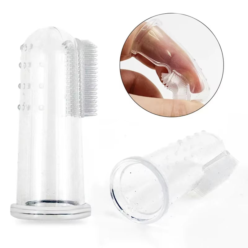 Premium Silicone Finger Toothbrush for Dogs and Cats - Effective Dental Care Tool for Bad Breath and Tartar Removal