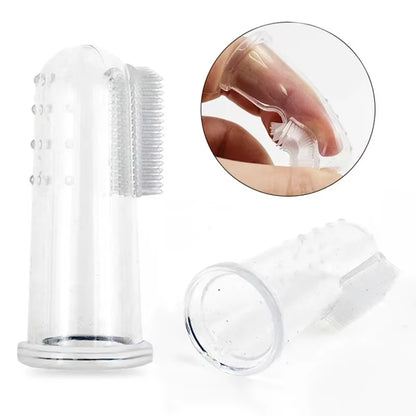Premium Silicone Finger Toothbrush for Dogs and Cats - Effective Dental Care Tool for Bad Breath and Tartar Removal