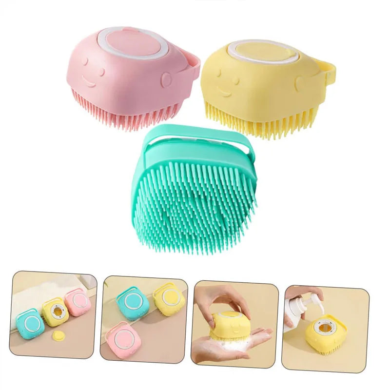 Multifunctional Silicone Bath Massage Brush for Dogs and Cats - Soft and Safe Pet Grooming Tool