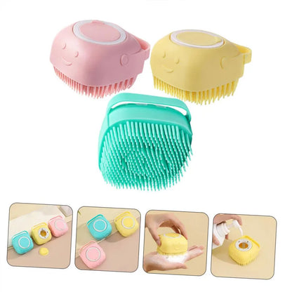 Multifunctional Silicone Bath Massage Brush for Dogs and Cats - Soft and Safe Pet Grooming Tool