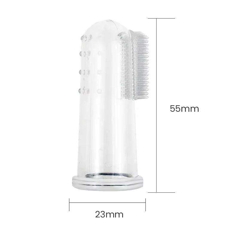 Premium Silicone Finger Toothbrush for Dogs and Cats - Effective Dental Care Tool for Bad Breath and Tartar Removal